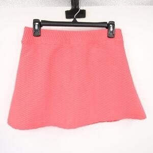 Lands End Coral Pink Swim Skirt Textured Built in Bikini NEW Bottoms Size 2